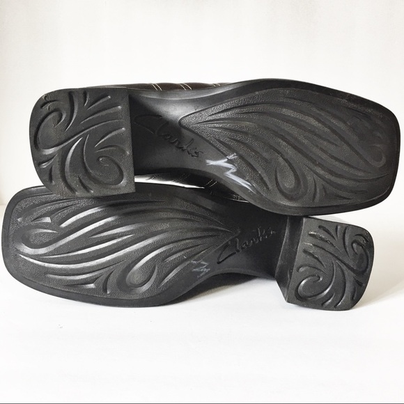 Clarks Dark Brown Leather Ankle Boots Booties - Picture 11 of 14